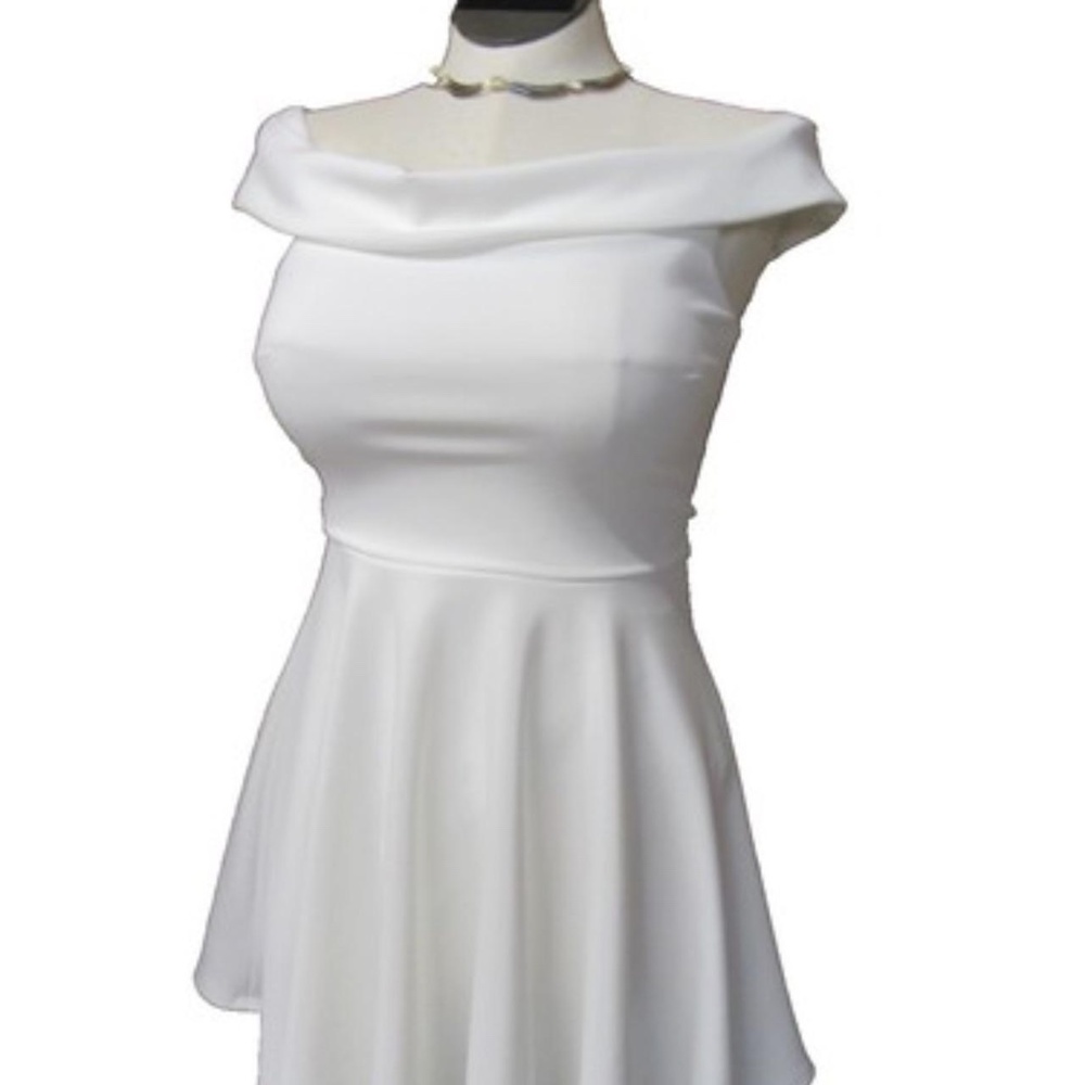 Size S • Like new condition • B Darlin  White party/formal dress